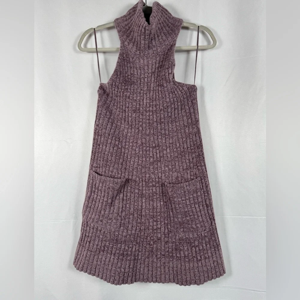 Free People Claude Mini Dress Pull On Oversized Turtleneck Soft‎ Stretch Knit M
